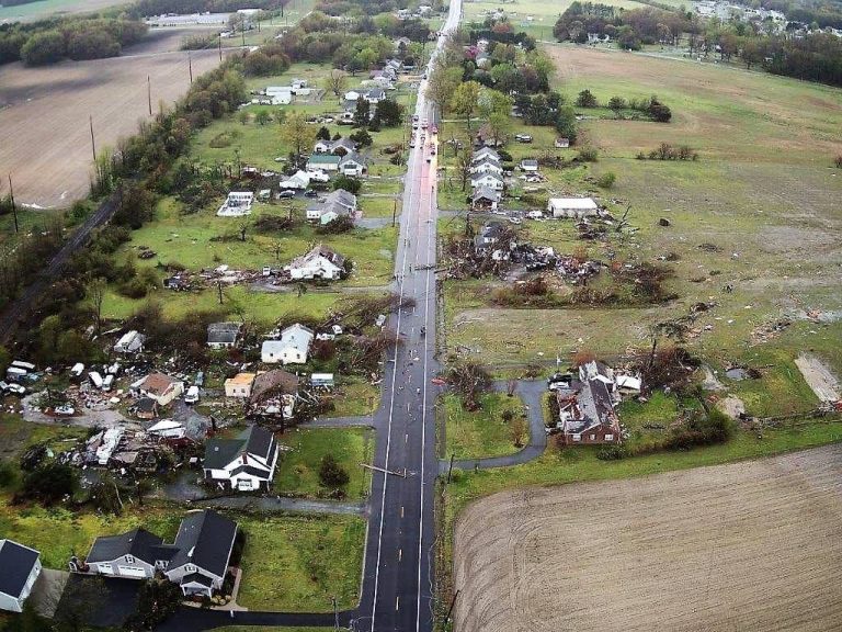Delaware was hit by strongest tornado since 2004 early Monday morning